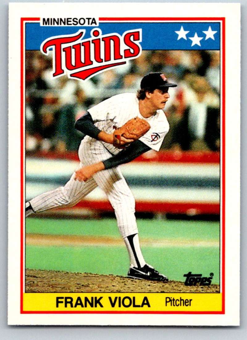 1988 Topps UK Minis #82 Frank Viola Twins MLB Baseball Image 1