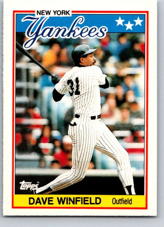 1988 Topps UK Minis #85 Dave Winfield Yankees MLB Baseball