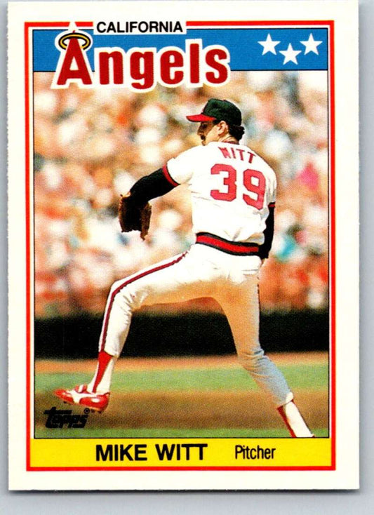 1988 Topps UK Minis #86 Mike Witt Angels MLB Baseball Image 1