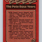 1986 Topps #6 Pete Rose Reds Rose Special: '79-'82 MLB Baseball Image 2