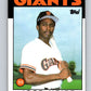 1986 Topps #12 Jose Uribe Giants MLB Baseball Image 1
