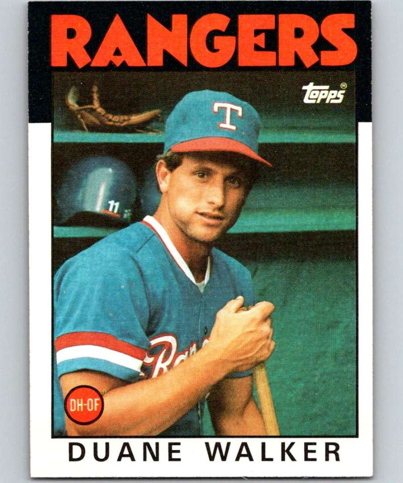 1986 Topps #22 Duane Walker Rangers MLB Baseball