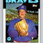 1986 Topps #24 Len Barker Braves MLB Baseball Image 1