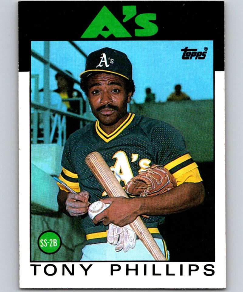 1986 Topps #29 Tony Phillips Athletics MLB Baseball Image 1