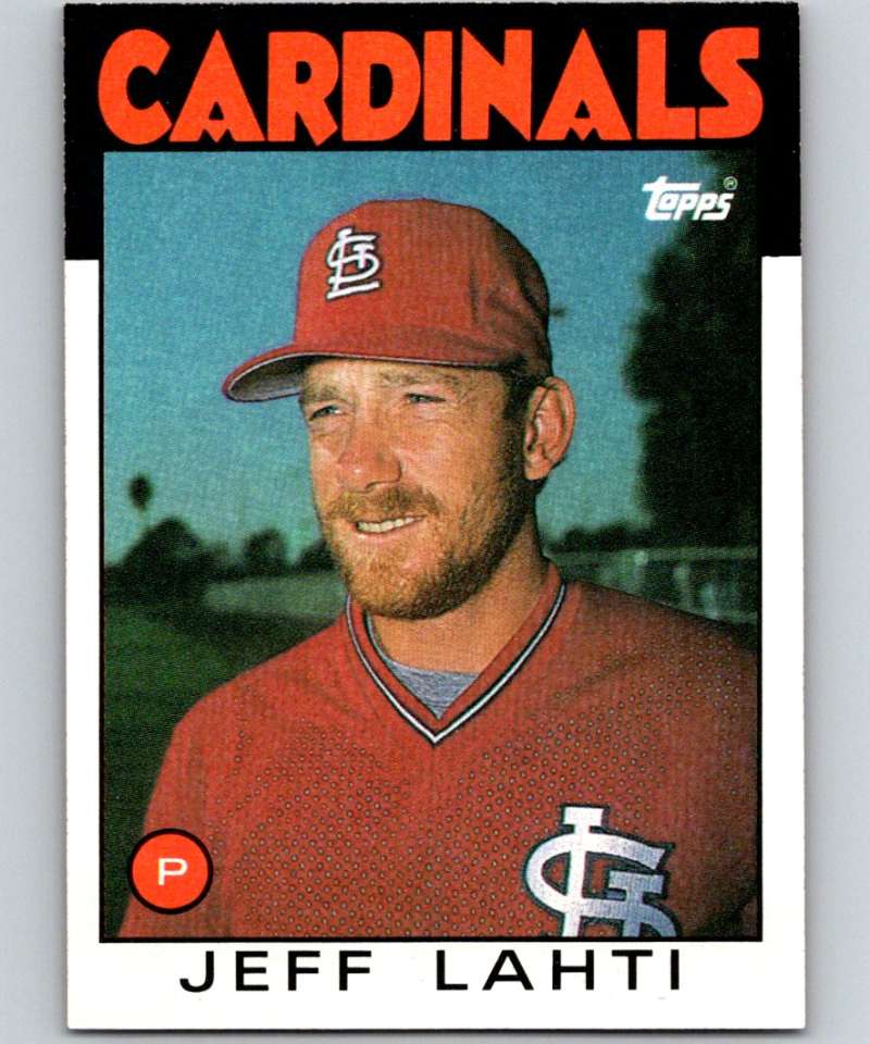 1986 Topps #33 Jeff Lahti Cardinals MLB Baseball Image 1