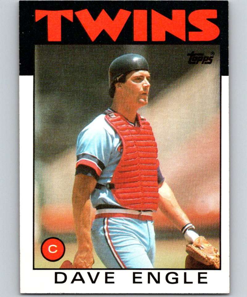 1986 Topps #43 Dave Engle Twins MLB Baseball Image 1