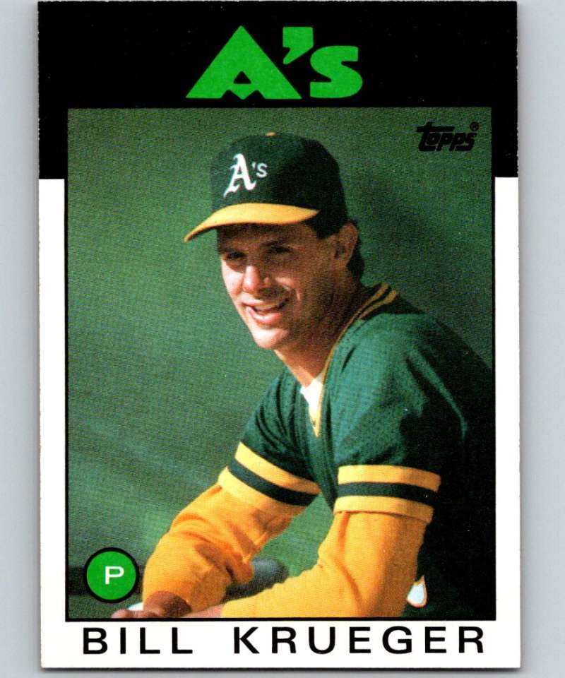 1986 Topps #58 Bill Krueger Athletics MLB Baseball Image 1