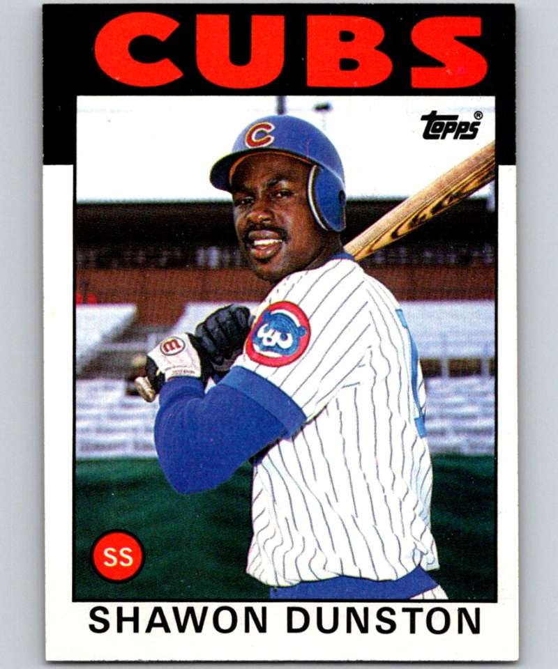 1986 Topps #72 Shawon Dunston Cubs MLB Baseball Image 1