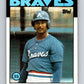 1986 Topps #107 Rafael Ramirez Braves MLB Baseball Image 1