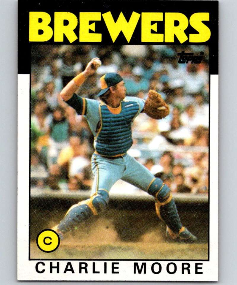 1986 Topps #137 Charlie Moore Brewers MLB Baseball Image 1