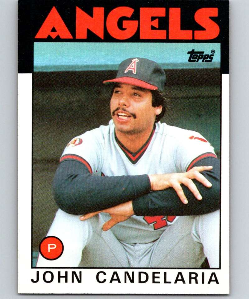 1986 Topps #140 John Candelaria Angels MLB Baseball Image 1