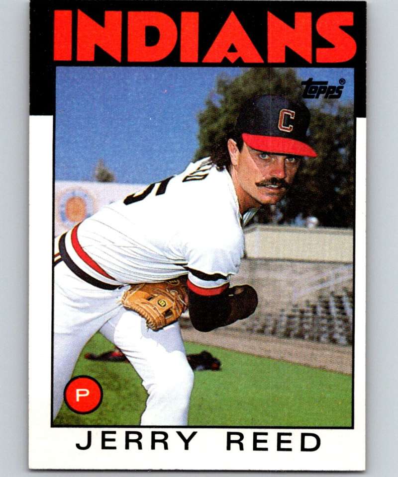 1986 Topps #172 Jerry Reed Indians MLB Baseball Image 1