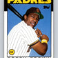 1986 Topps #182 Bobby Brown Padres MLB Baseball Image 1