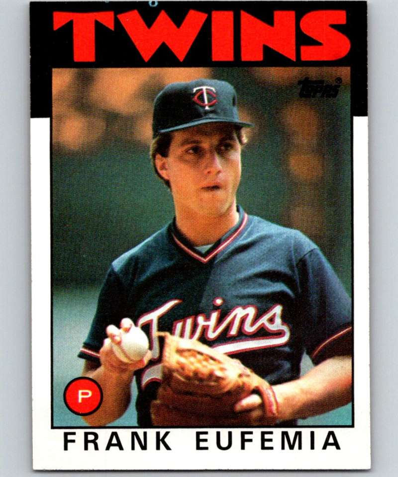 1986 Topps #236 Frank Eufemia RC Rookie Twins MLB Baseball Image 1