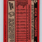 1986 Topps #242 Rich Thompson Indians MLB Baseball Image 2