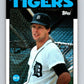 1986 Topps #243 Johnny Grubb Tigers MLB Baseball Image 1