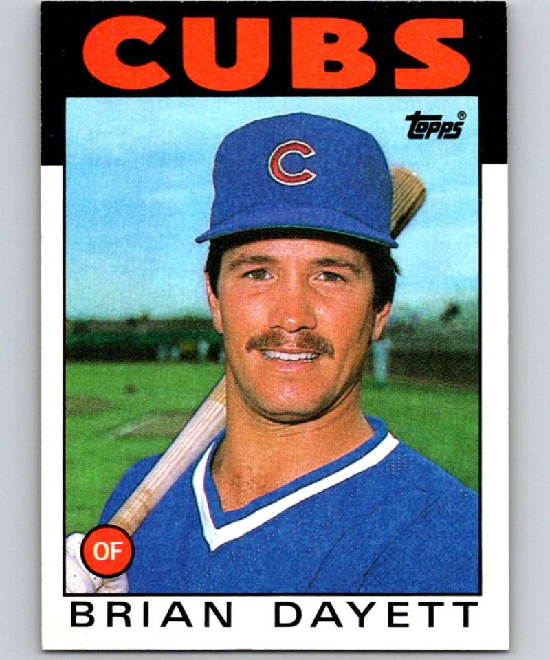 1986 Topps #284 Brian Dayett Cubs MLB Baseball Image 1