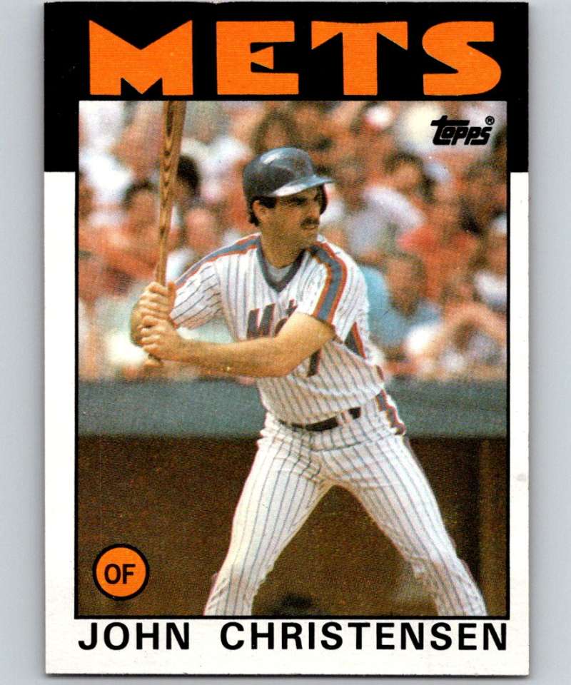1986 Topps #287 John Christensen RC Rookie Mets MLB Baseball Image 1