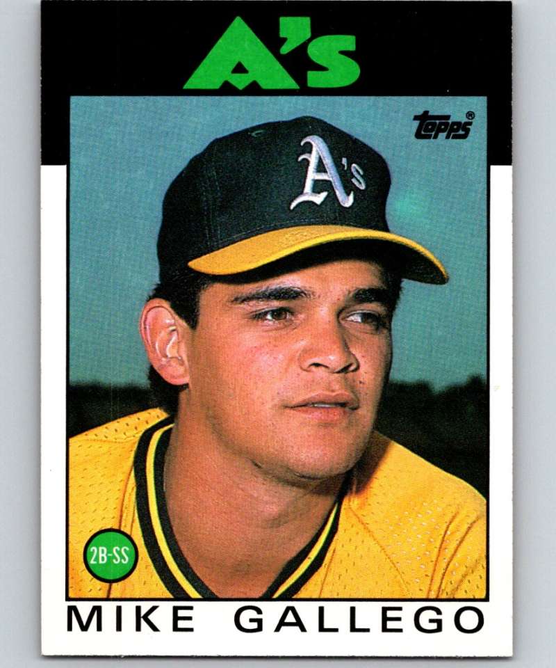 1986 Topps #304 Mike Gallego RC Rookie Athletics MLB Baseball