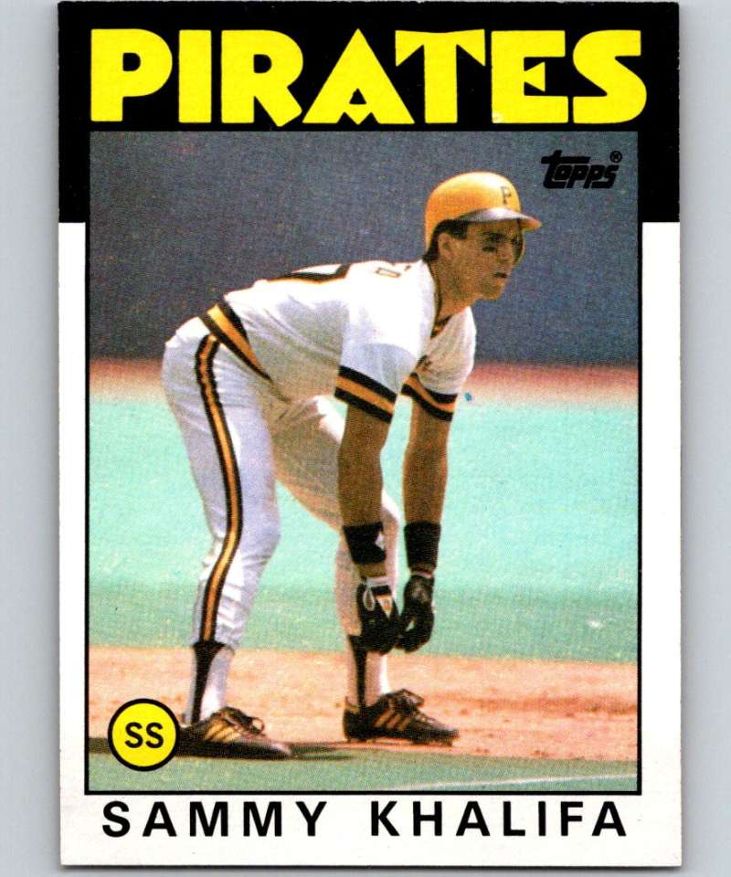 1986 Topps #316 Sammy Khalifa RC Rookie Pirates MLB Baseball Image 1