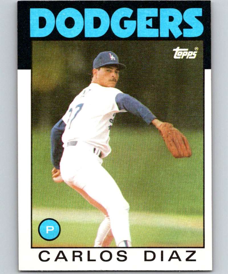 1986 Topps #343 Carlos Diaz Dodgers MLB Baseball