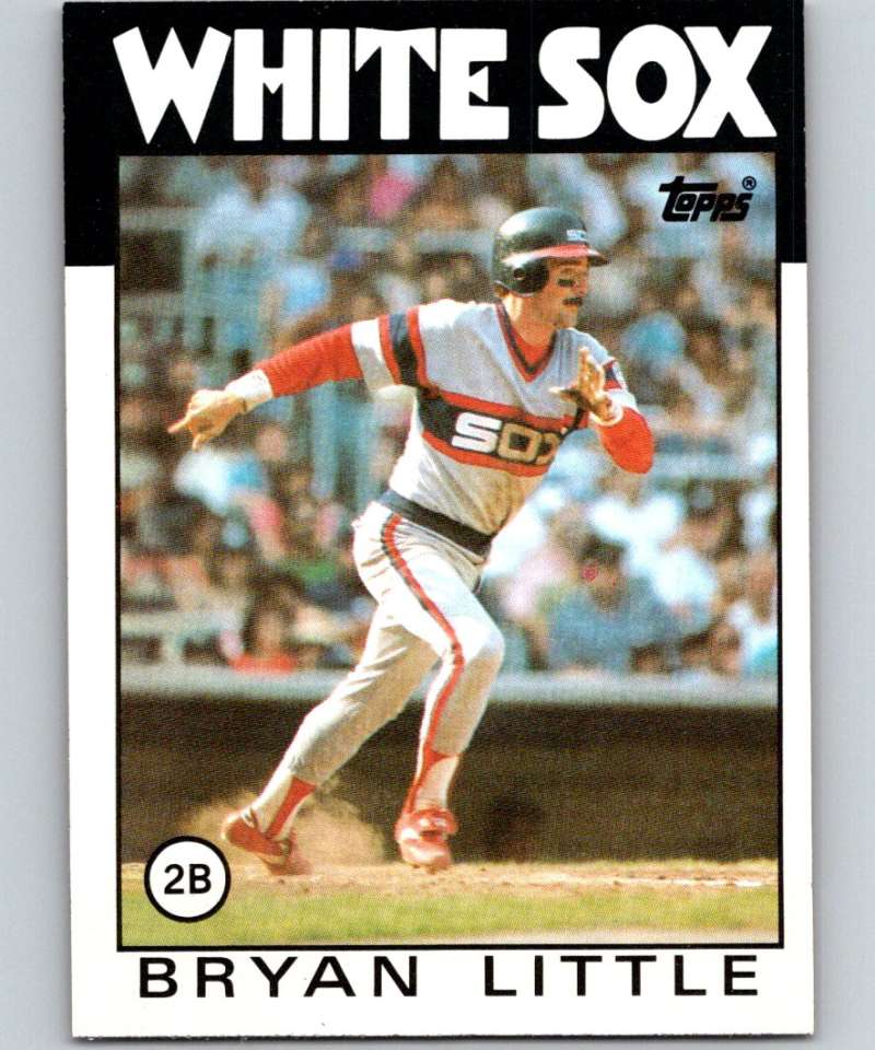 1986 Topps #346 Bryan Little White Sox MLB Baseball Image 1