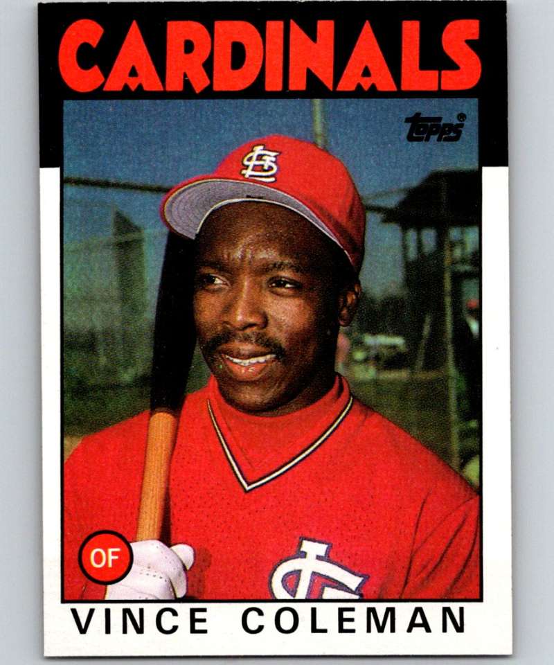 1986 Topps #370 Vince Coleman RC Rookie Cardinals MLB Baseball