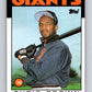 1986 Topps #383 Chris Brown RC Rookie Giants MLB Baseball Image 1