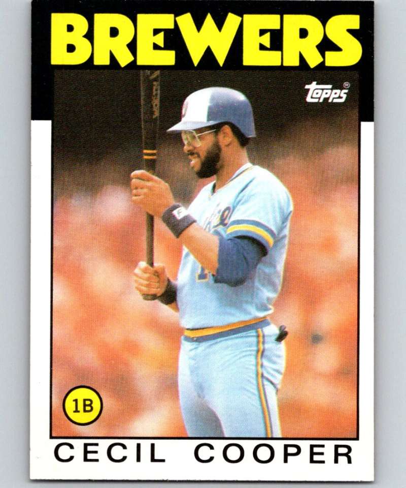 1986 Topps #385 Cecil Cooper Brewers MLB Baseball