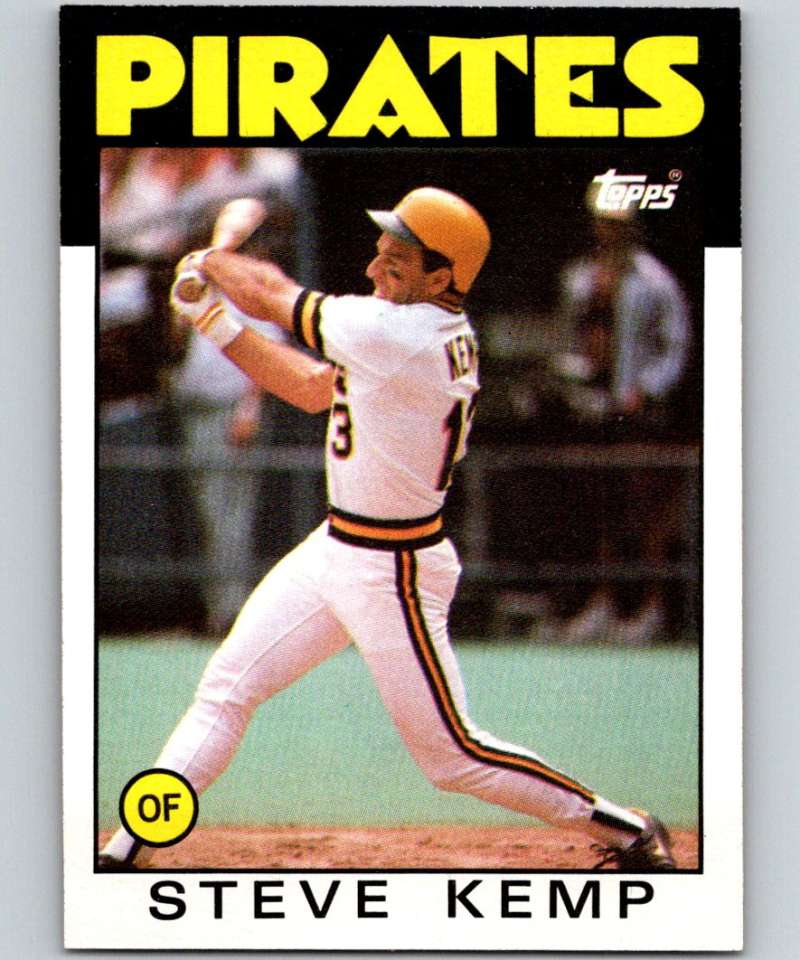 1986 Topps #387 Steve Kemp Pirates MLB Baseball Image 1