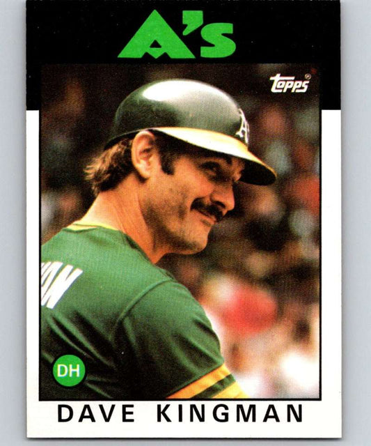 1986 Topps #410 Dave Kingman Athletics MLB Baseball