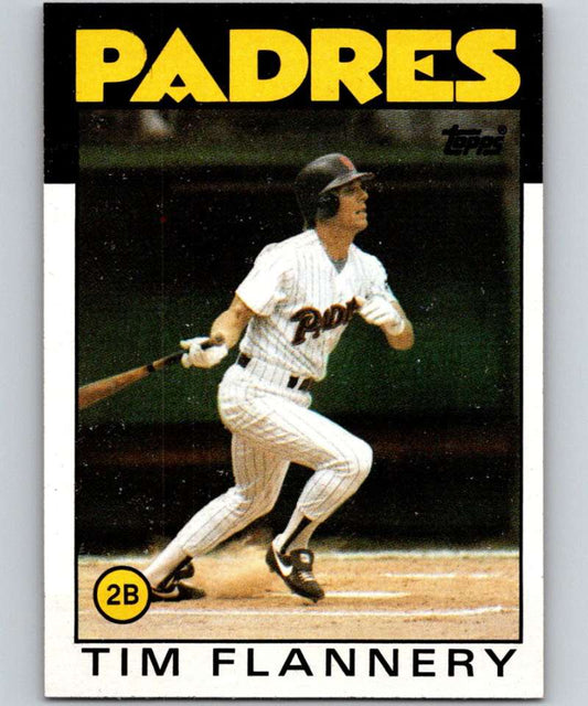 1986 Topps #413 Tim Flannery Padres MLB Baseball Image 1