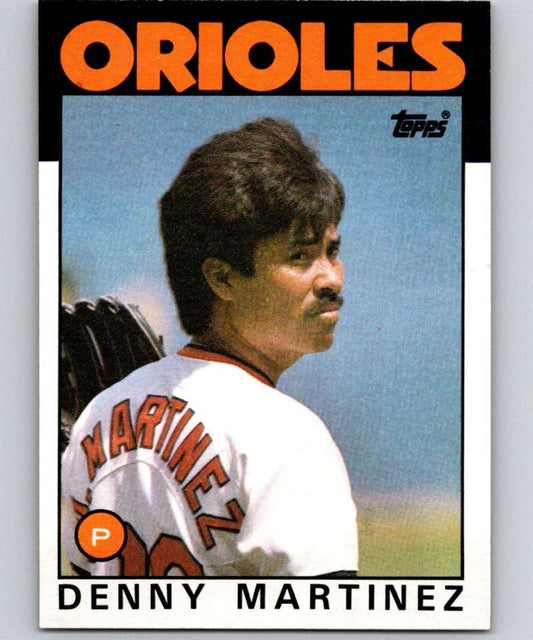 1986 Topps #416 Dennis Martinez Orioles MLB Baseball Image 1