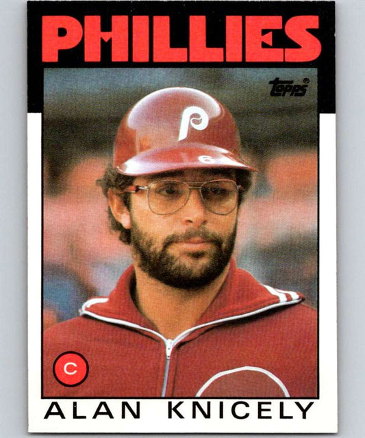 1986 Topps #418 Alan Knicely Phillies MLB Baseball Image 1