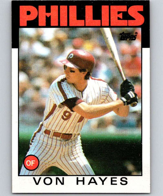 1986 Topps #420 Von Hayes Phillies MLB Baseball Image 1