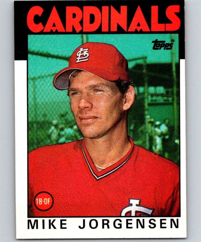 1986 Topps #422 Mike Jorgensen Cardinals MLB Baseball Image 1