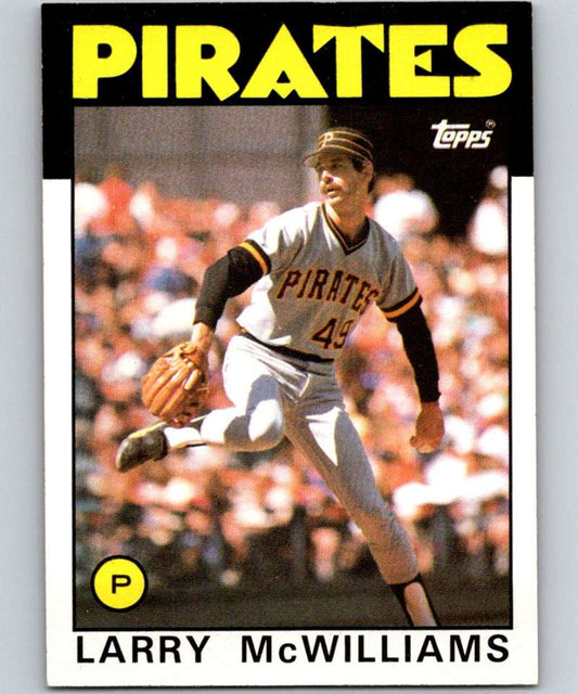 1986 Topps #425 Larry McWilliams Pirates MLB Baseball Image 1