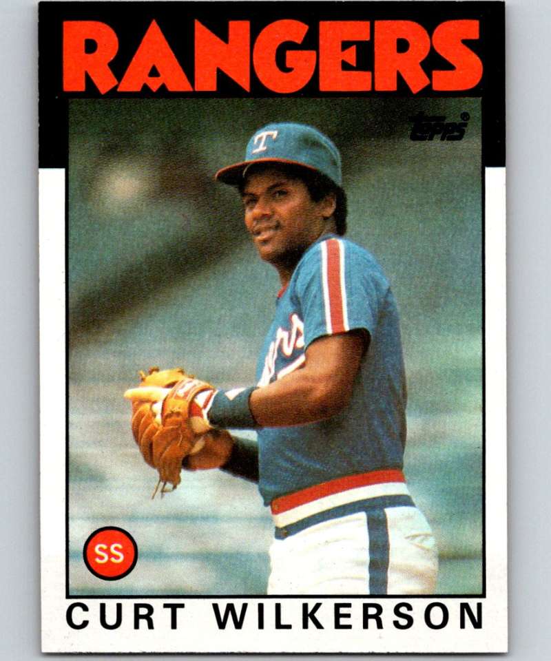 1986 Topps #434 Curtis Wilkerson Rangers MLB Baseball Image 1