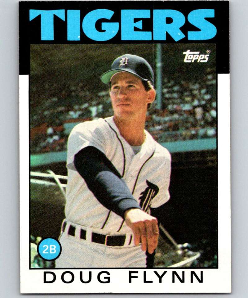 1986 Topps #436 Doug Flynn Tigers MLB Baseball Image 1