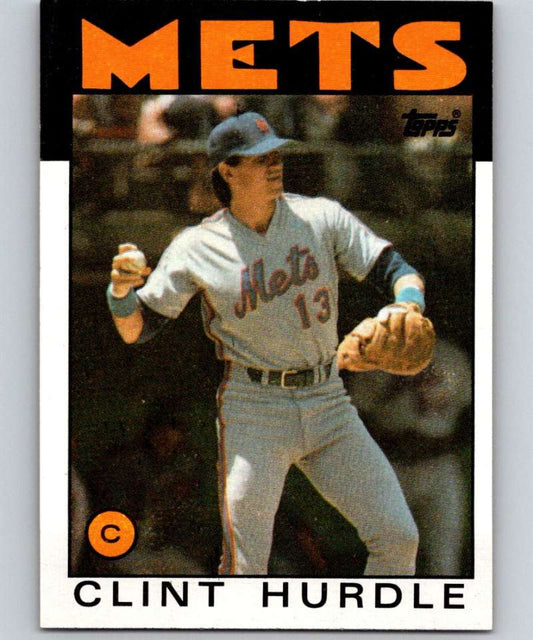 1986 Topps #438 Clint Hurdle Mets MLB Baseball Image 1