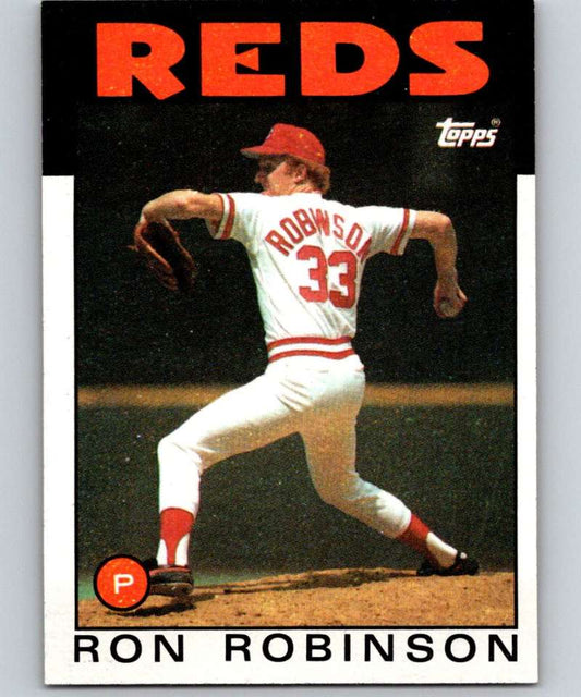 1986 Topps #442 Ron Robinson Reds MLB Baseball Image 1