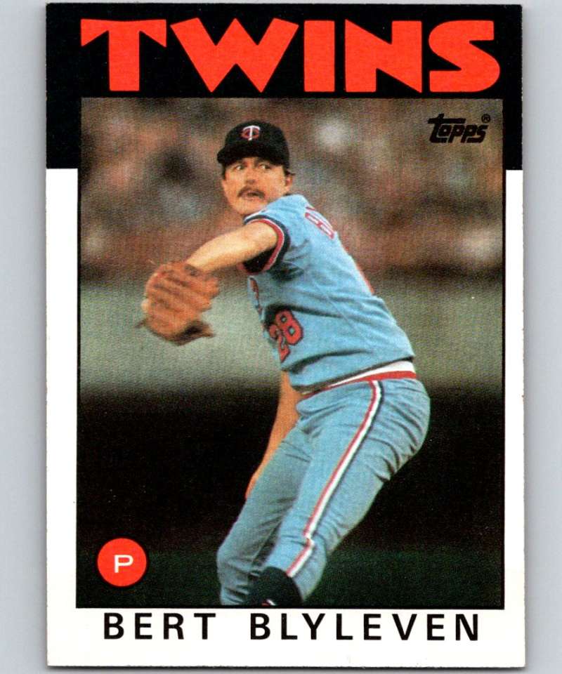 1986 Topps #445 Bert Blyleven Twins MLB Baseball Image 1