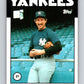 1986 Topps #449 Rod Scurry Yankees MLB Baseball Image 1