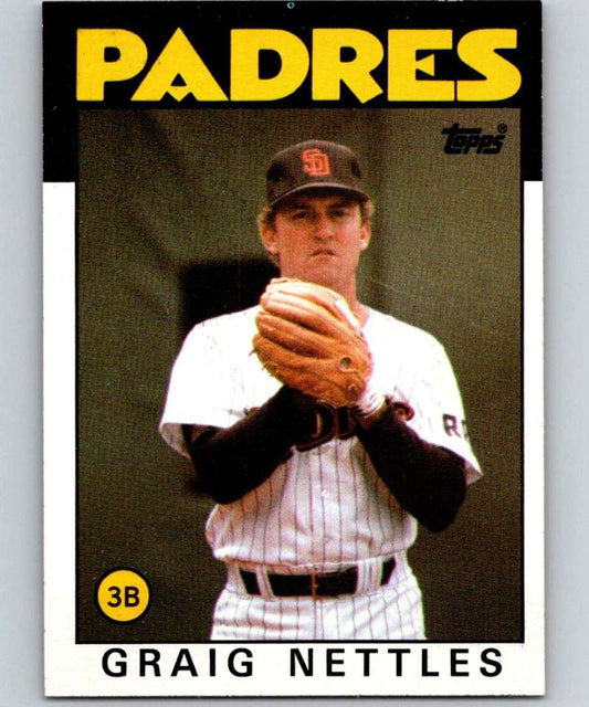 1986 Topps #450 Graig Nettles Padres MLB Baseball Image 1