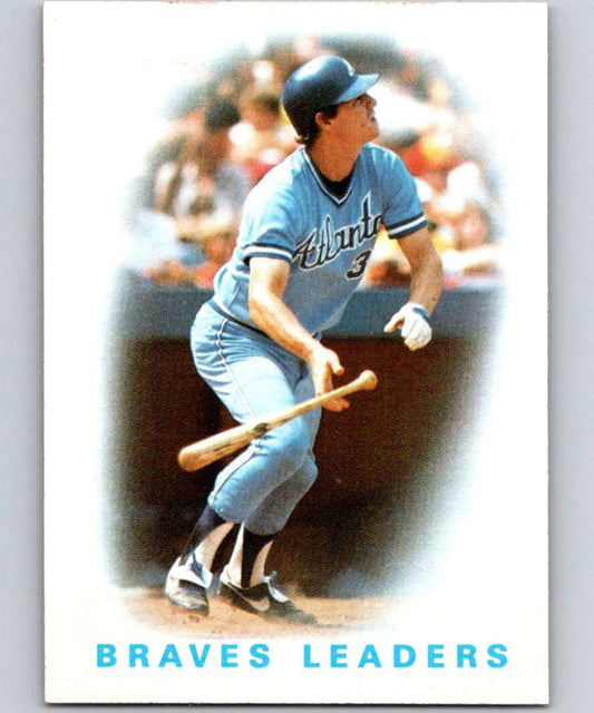 1986 Topps #456 Dale Murphy Braves Braves Leaders MLB Baseball Image 1