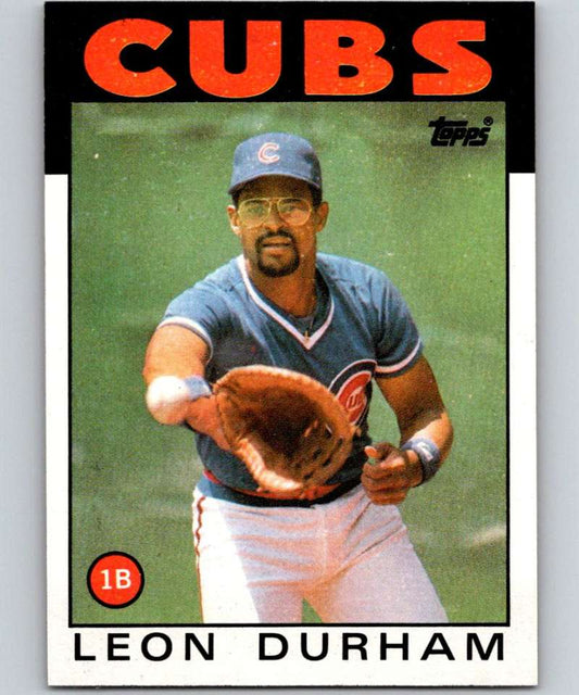 1986 Topps #460 Leon Durham Cubs MLB Baseball Image 1