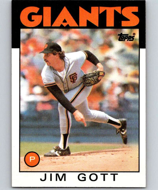 1986 Topps #463 Jim Gott Giants MLB Baseball Image 1