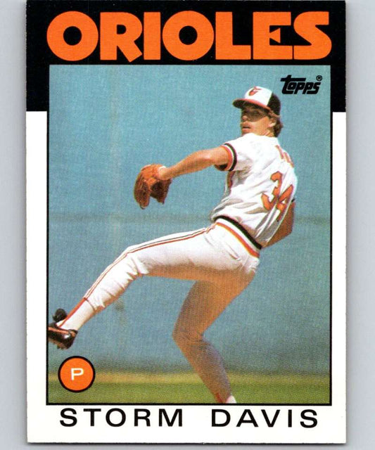 1986 Topps #469 Storm Davis Orioles MLB Baseball Image 1