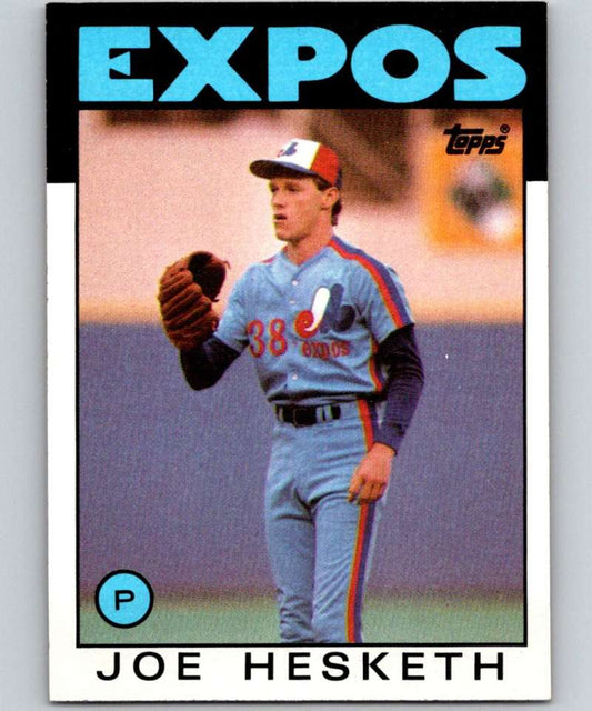 1986 Topps #472 Joe Hesketh Expos MLB Baseball