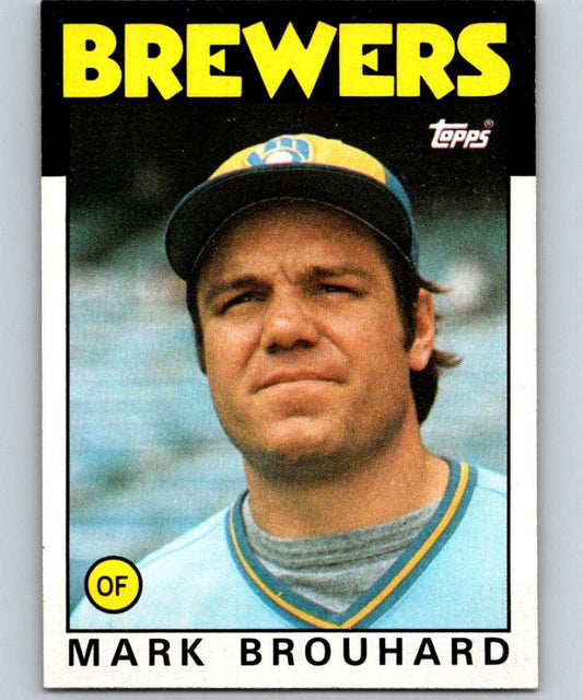 1986 Topps #473 Mark Brouhard Brewers MLB Baseball Image 1